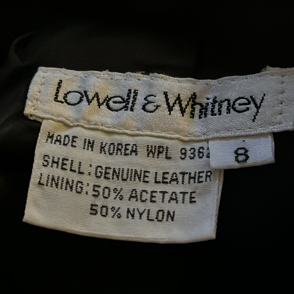 LOWELL & WHITNEY Black Leather Pencil Skirt Size 8 Work Party Date Mini Midi VTG - Picture 3 of 3